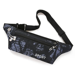 Nylon Fanny Pack Waist Banana Bag with Earphone Hole