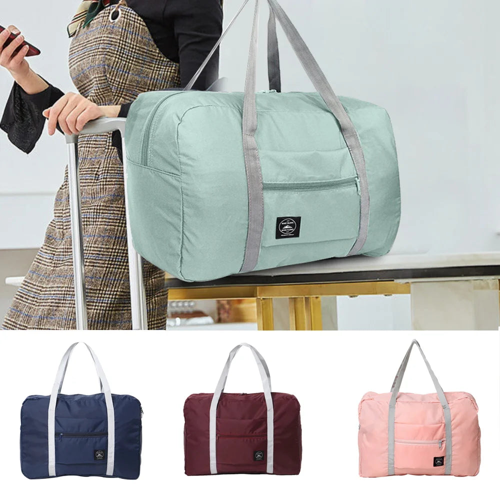 Nylon Foldable Travel Bag Women Waterproof Handbag