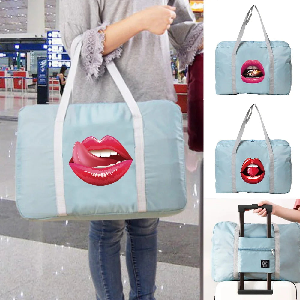 Nylon Foldable Travel Bag Women Waterproof Handbag