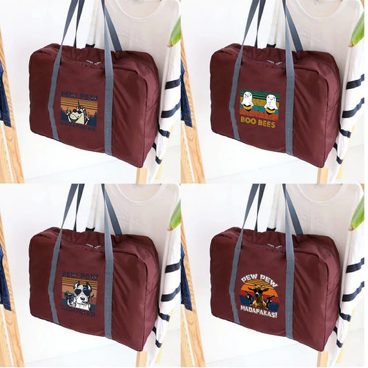 Nylon Foldable Travel Bags Unisex Large Capacity Luggage Handbag