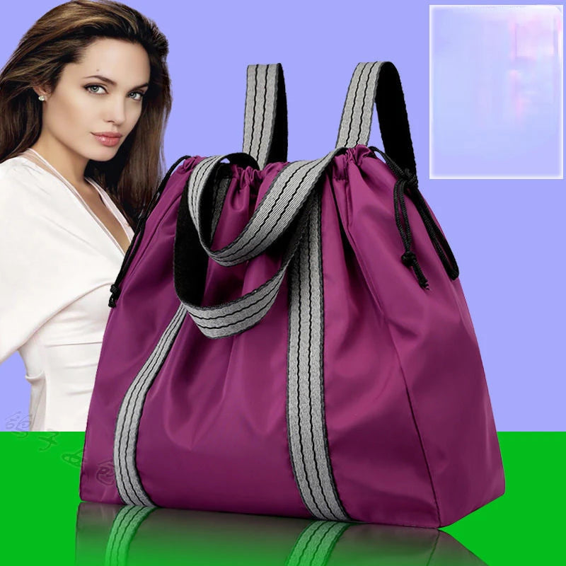 Nylon Large Capacity Backpack Women Handbag Shoulder Bag Waterproof