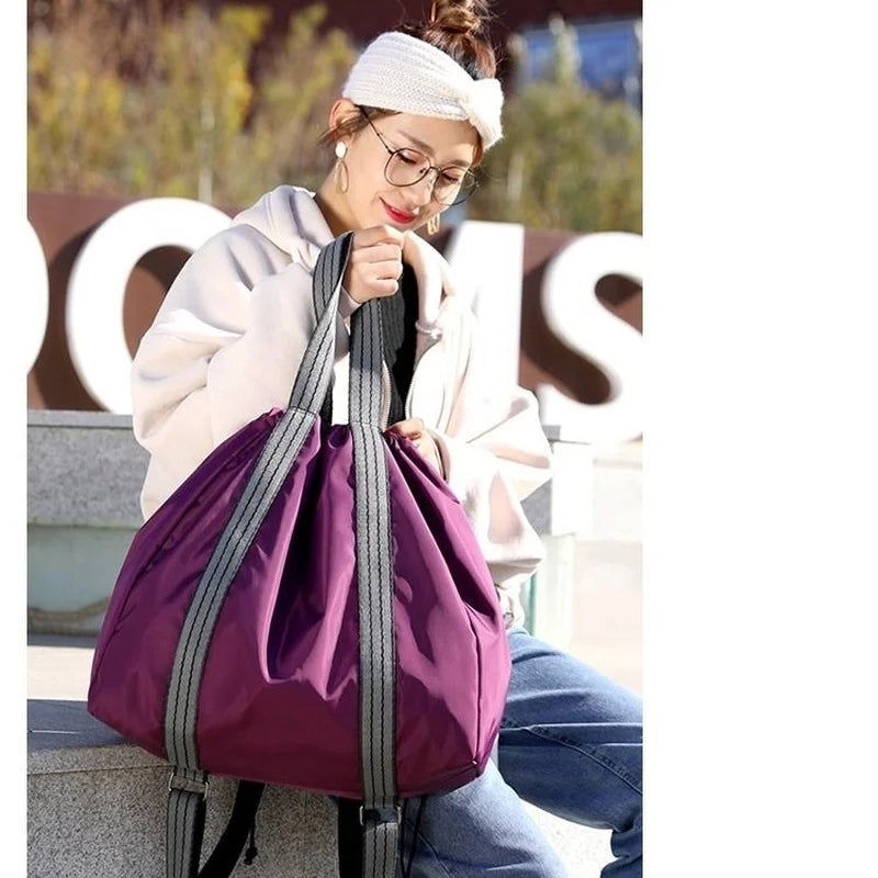 Nylon Large Capacity Backpack Women Handbag Shoulder Bag Waterproof