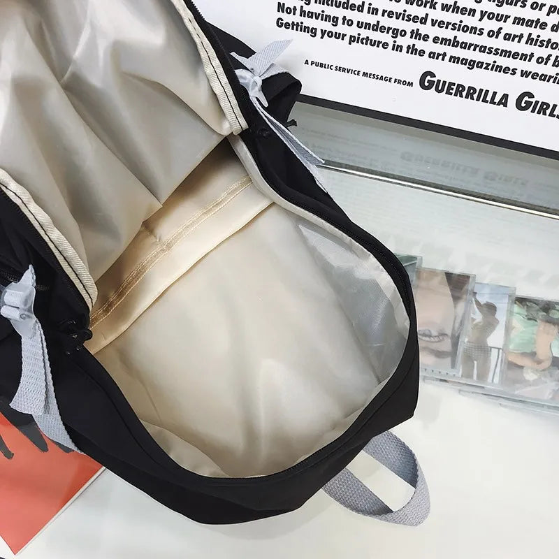 Nylon Large Capacity Women Backpack Waterproof School Bag For Girls