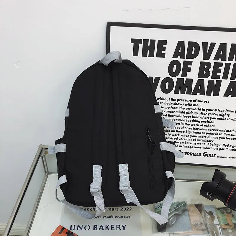 Nylon Large Capacity Women Backpack Waterproof School Bag For Girls