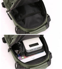Nylon USB Charging Chest Bag Rucksack Travel Women Shoulder Backpack