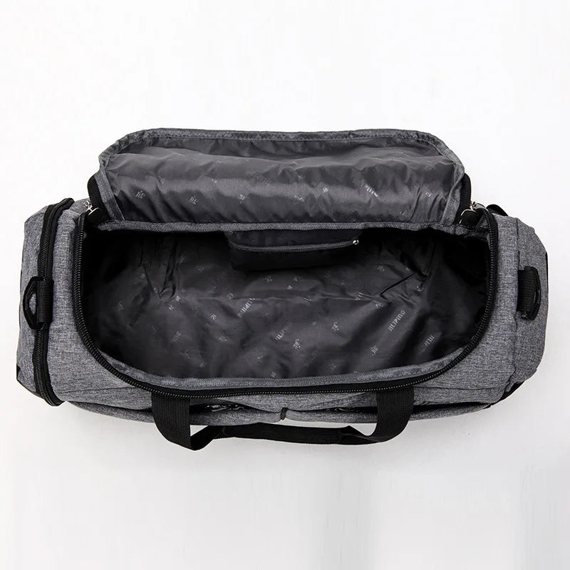 Nylon Men Multifunction Travel Bag Anti-theft Carry On Hand Luggage
