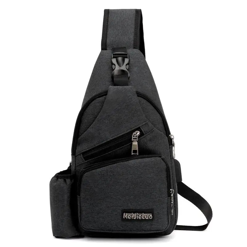 Nylon Chest Pack Crossbody Bag Casual Travel Rucksack Chest Bag
