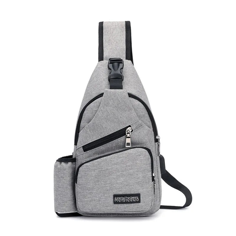 Nylon Chest Pack Crossbody Bag Casual Travel Rucksack Chest Bag