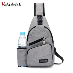 Nylon Chest Pack Crossbody Bag Casual Travel Rucksack Chest Bag