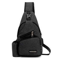 Nylon Chest Pack Crossbody Bag Casual Travel Rucksack Chest Bag