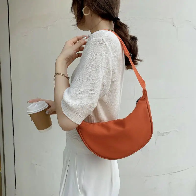 Nylon Messenger Bag Lightweight Small Shoulder Underarm Bag