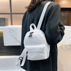 Korean Style Nylon Mini Backpack for Women Small Travel Bagpack