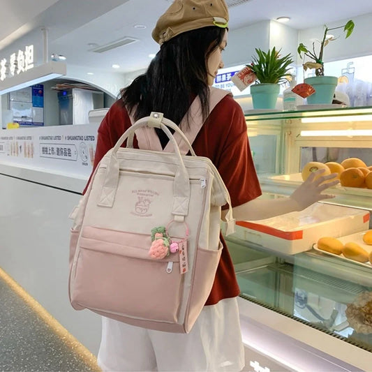 Nylon Backpack for Teens School Travel Bag