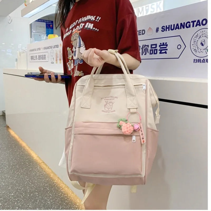 Nylon Backpack for Teens School Travel Bag