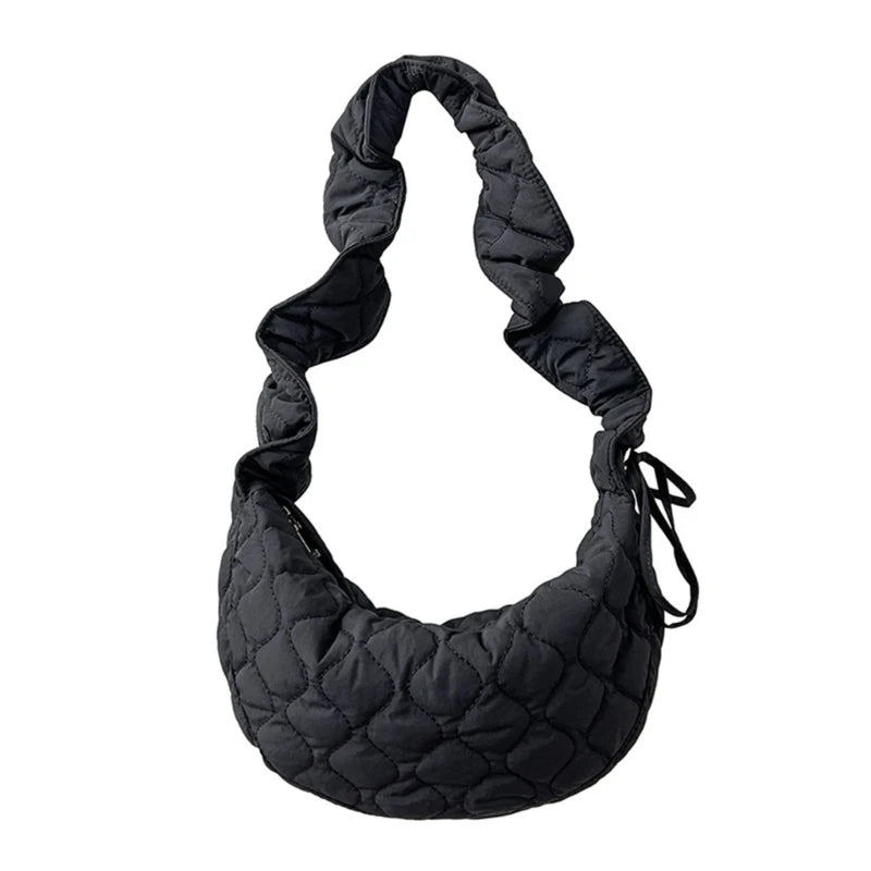 Vintage Nylon Shoulder Bag Small Crossbody Handbag