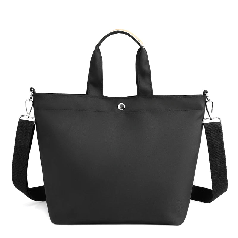Nylon Shoulder Bag Vintage Shopping Zipper Student Bookbag Handbags Tote