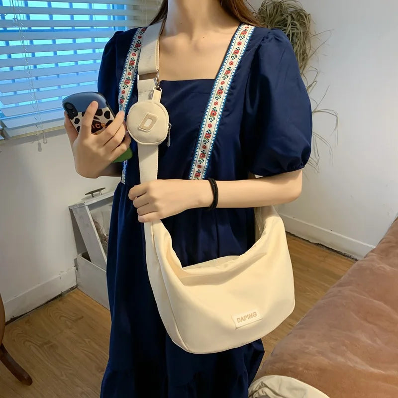 Nylon Shoulder Bags Female Crossbody Student Bag Large Capacity Women Bag