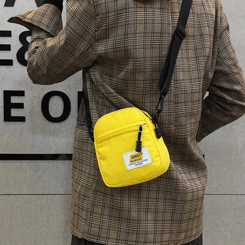 Small Nylon Crossbody Shoulder Bag with Adjustable Strap