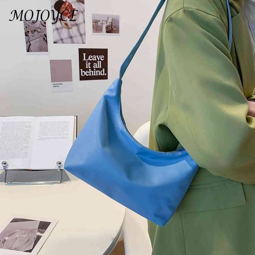 Women's Nylon Shoulder Bag Small Messenger Zipper Pouch