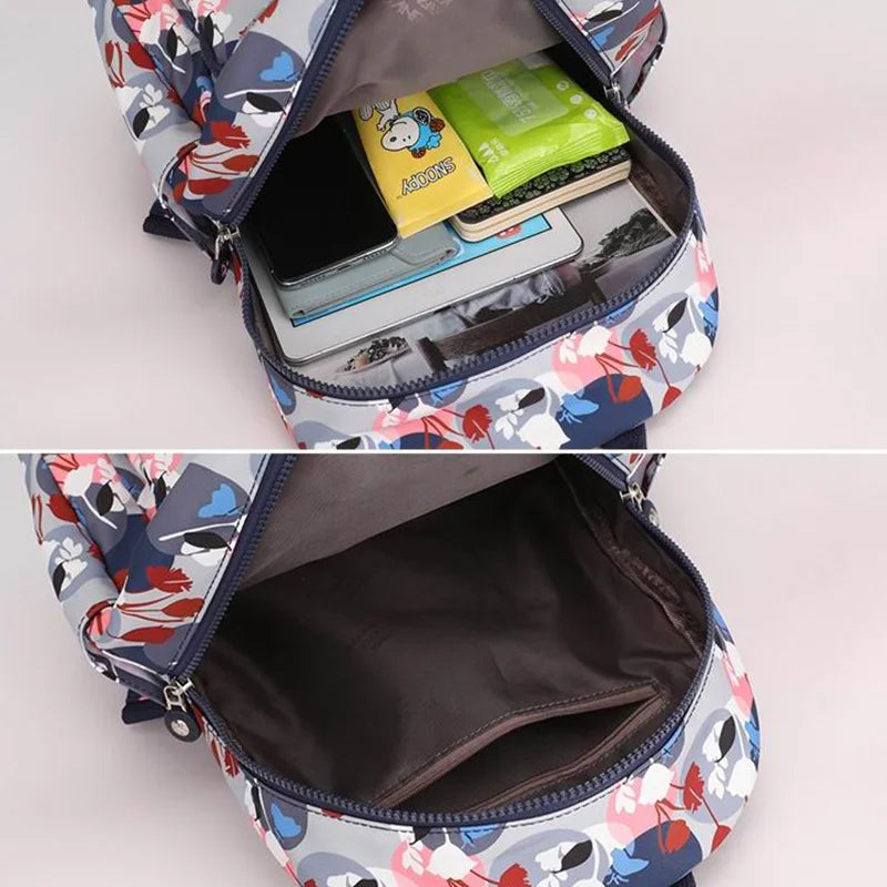Waterproof Nylon Small Backpack for Women Lightweight Travel Bagpack