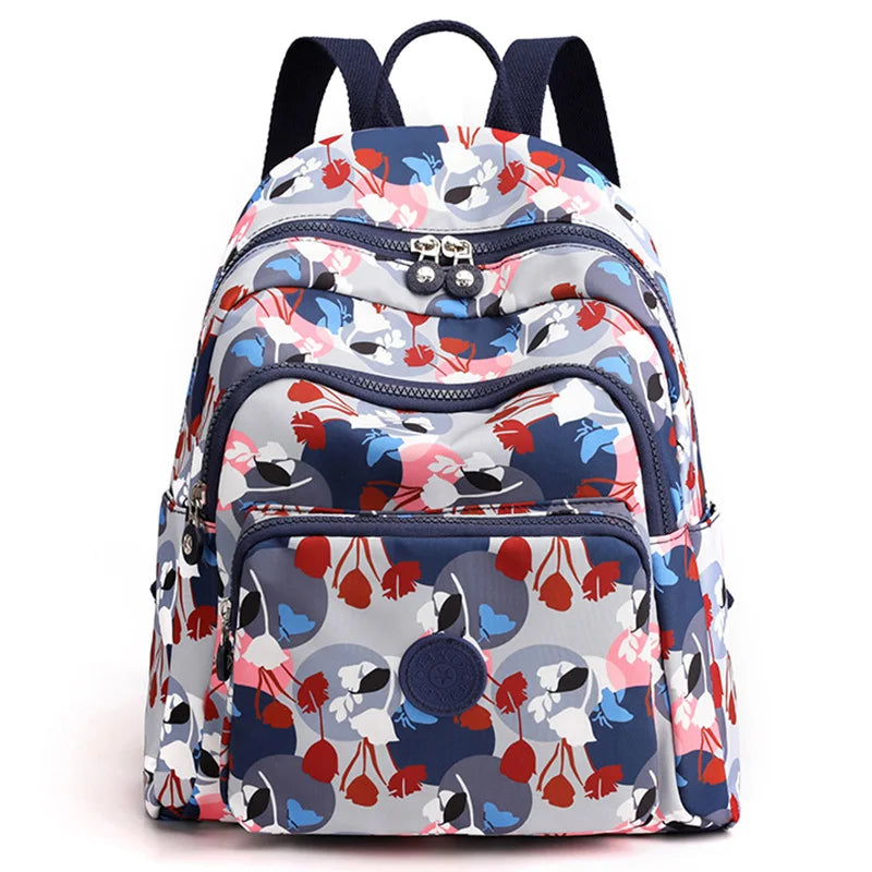 Waterproof Nylon Small Backpack for Women Lightweight Travel Bagpack