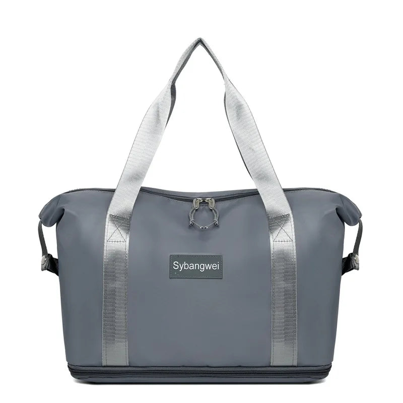 Nylon Travel Bag Messenger Shoulder Bag Wet Dry Separation Women