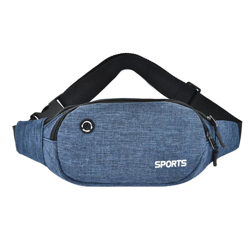 Men's Nylon Waist Pack Fanny Pack Money Belt Hip Bag for Mobile Phone