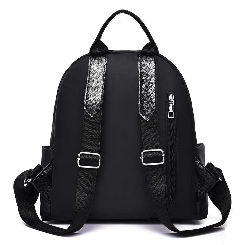 Nylon Waterproof Backpack Women Soft Leather Mochila Femenina