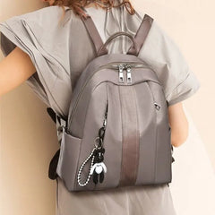 Nylon Waterproof Backpack Women Soft Leather Mochila Femenina
