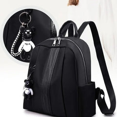 Nylon Waterproof Backpack Women Soft Leather Mochila Femenina