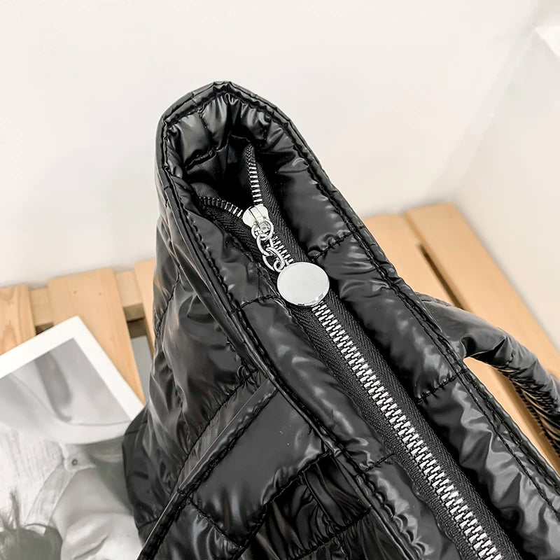 Nylon Waterproof Shoulder Bag for Women - Winter Shopper Handbags