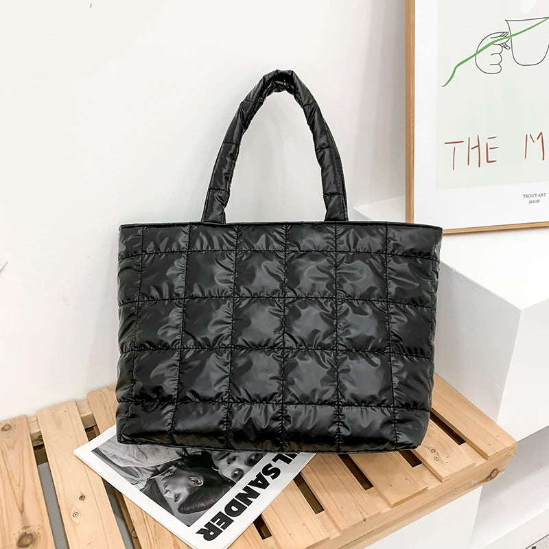 Nylon Waterproof Shoulder Bag for Women - Winter Shopper Handbags