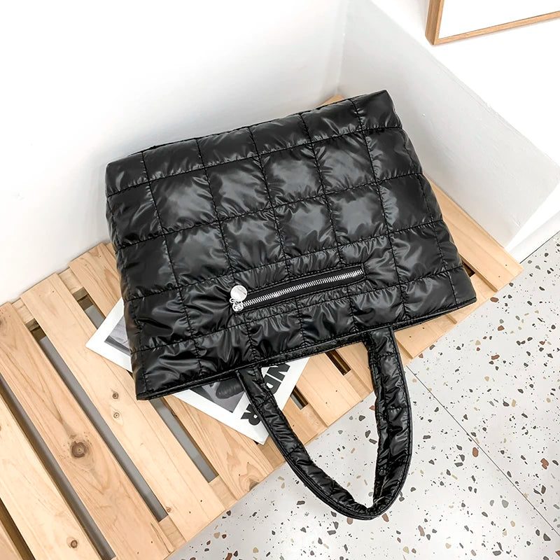 Nylon Waterproof Shoulder Bag for Women - Winter Shopper Handbags