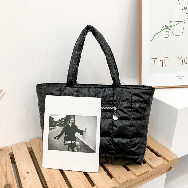 Nylon Waterproof Shoulder Bag for Women - Winter Shopper Handbags