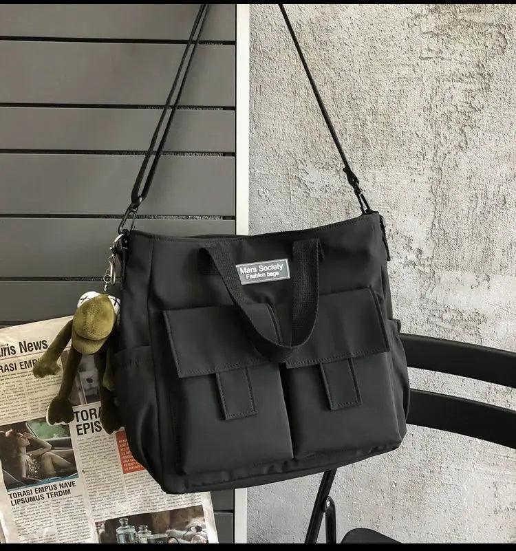 Waterproof Nylon Canvas Handbag Crossbody Bag for Women Men