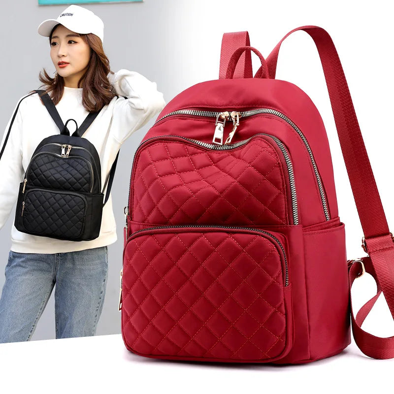 Nylon Waterproof Casual Travel Bagpack School Backpack for Teenage Girls