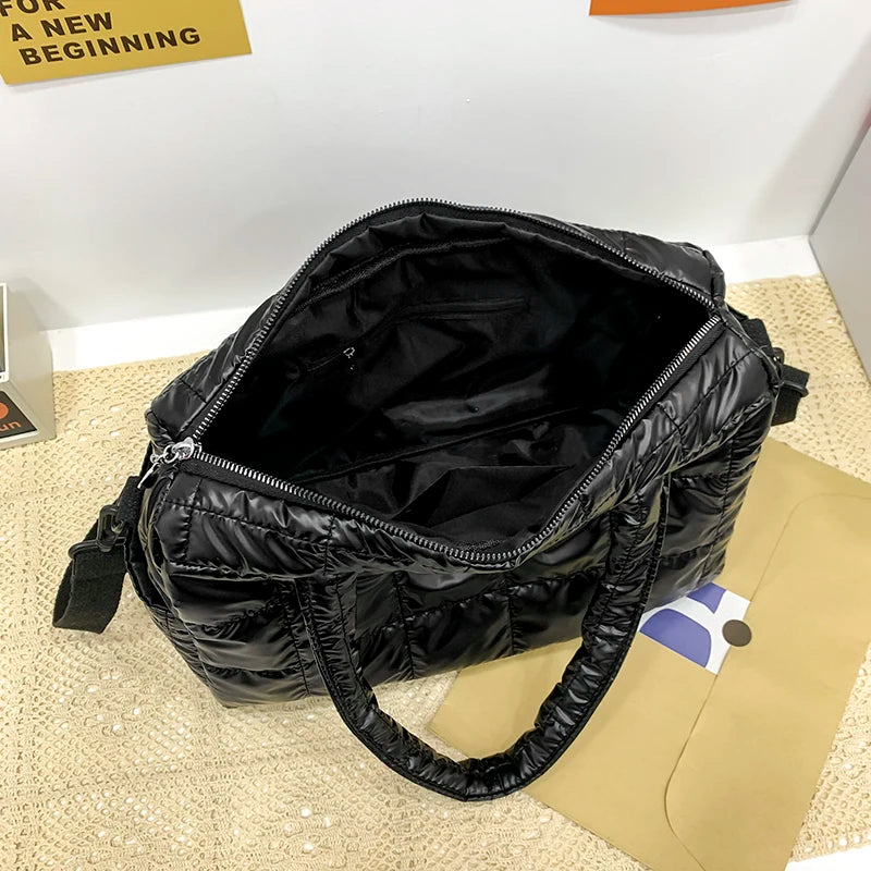 Waterproof Nylon Bucket Crossbody Bag for Women
