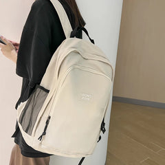 Nylon Waterproof Solid Women Backpack Harajuku Girls Shoulder Bags