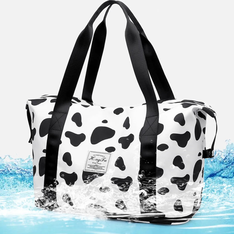 Nylon Waterproof Travel Handbag for Women Large Capacity Gym Bag
