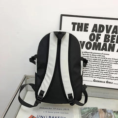 Nylon Waterproof Women Backpack Contrast Travel Backpack
