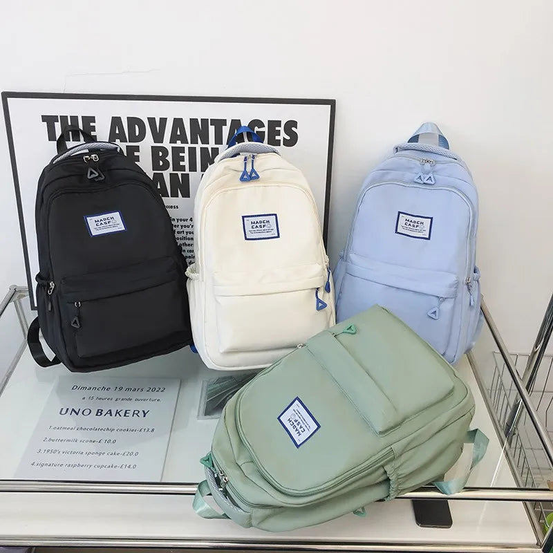 Nylon Waterproof Women Backpack Laptop Backpacks Large Capacity Student School B