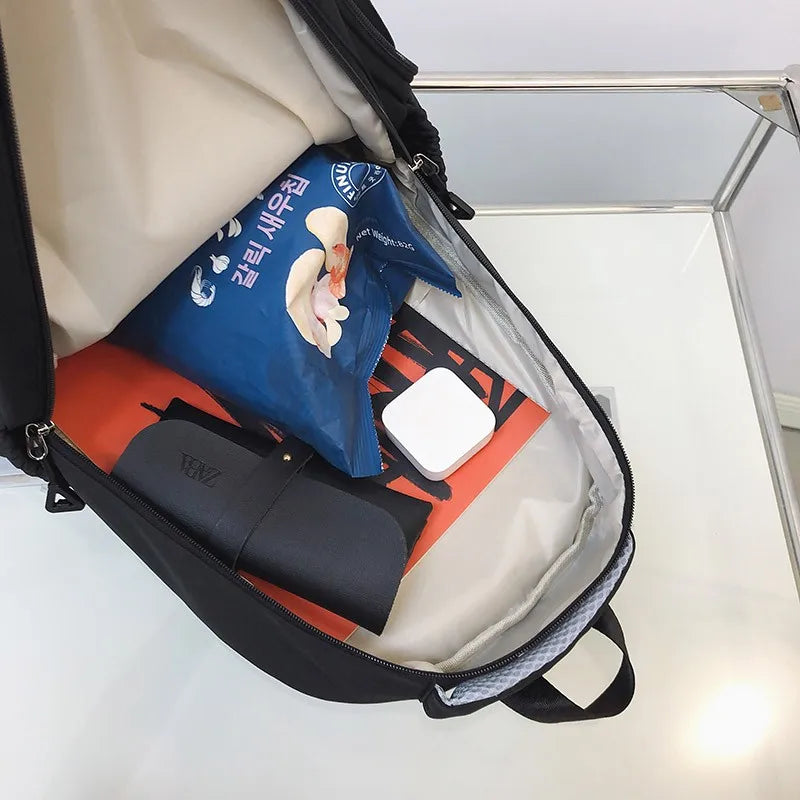 Nylon Waterproof Women Backpack Laptop Backpacks Large Capacity Student School B
