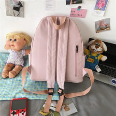 Nylon Waterproof Women Backpack Large Capacity School Bag For Girls