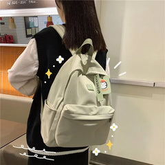 Nylon Waterproof Women Backpack Large Capacity School Bag For Girls