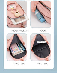 Nylon Women Backpack Anti-theft Schoolbags Large Capacity