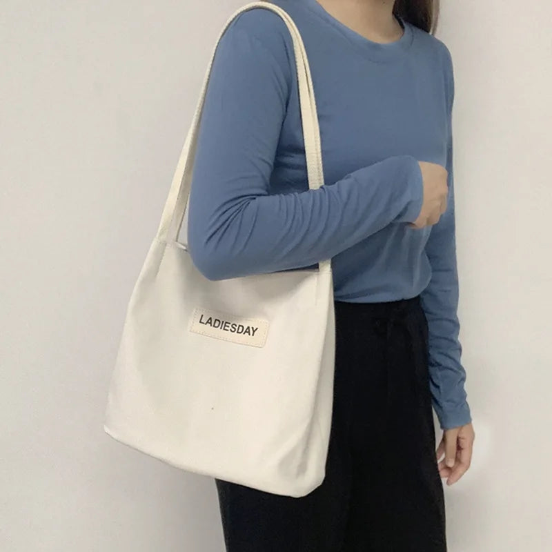 Nylon Waterproof Women Bucket Bag Solid Large Shoulder Shopping Bags