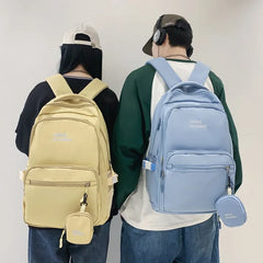 Waterproof Nylon Backpack for Teenage Girls Large Capacity Travel Bags