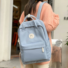 Nylon Women Backpack School Bag For Girl Student Travel Bag