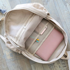 Nylon Waterproof Women Backpack College Style School Bags