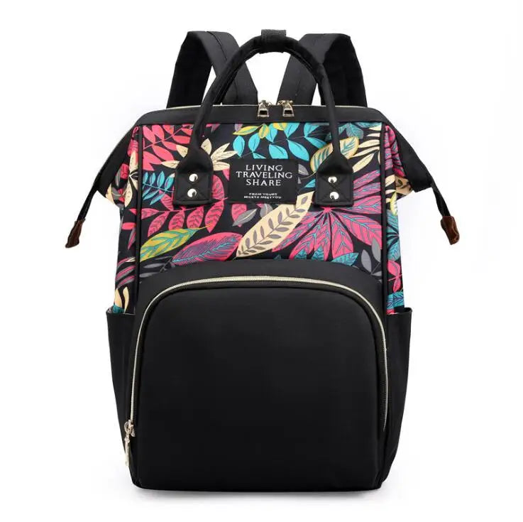 Nylon Mommy Baby Nursing Backpack Large Capacity Bag